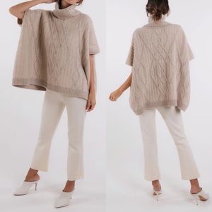 TSE CABLE TURTLENECK PONCHO